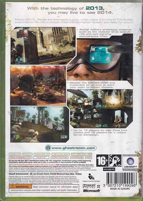 Tom Clancys Ghost Recon Advanced Warfighter - XBOX Live - XBOX 360 (B Grade) (Genbrug)